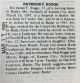Raymond F Rogge Obituary